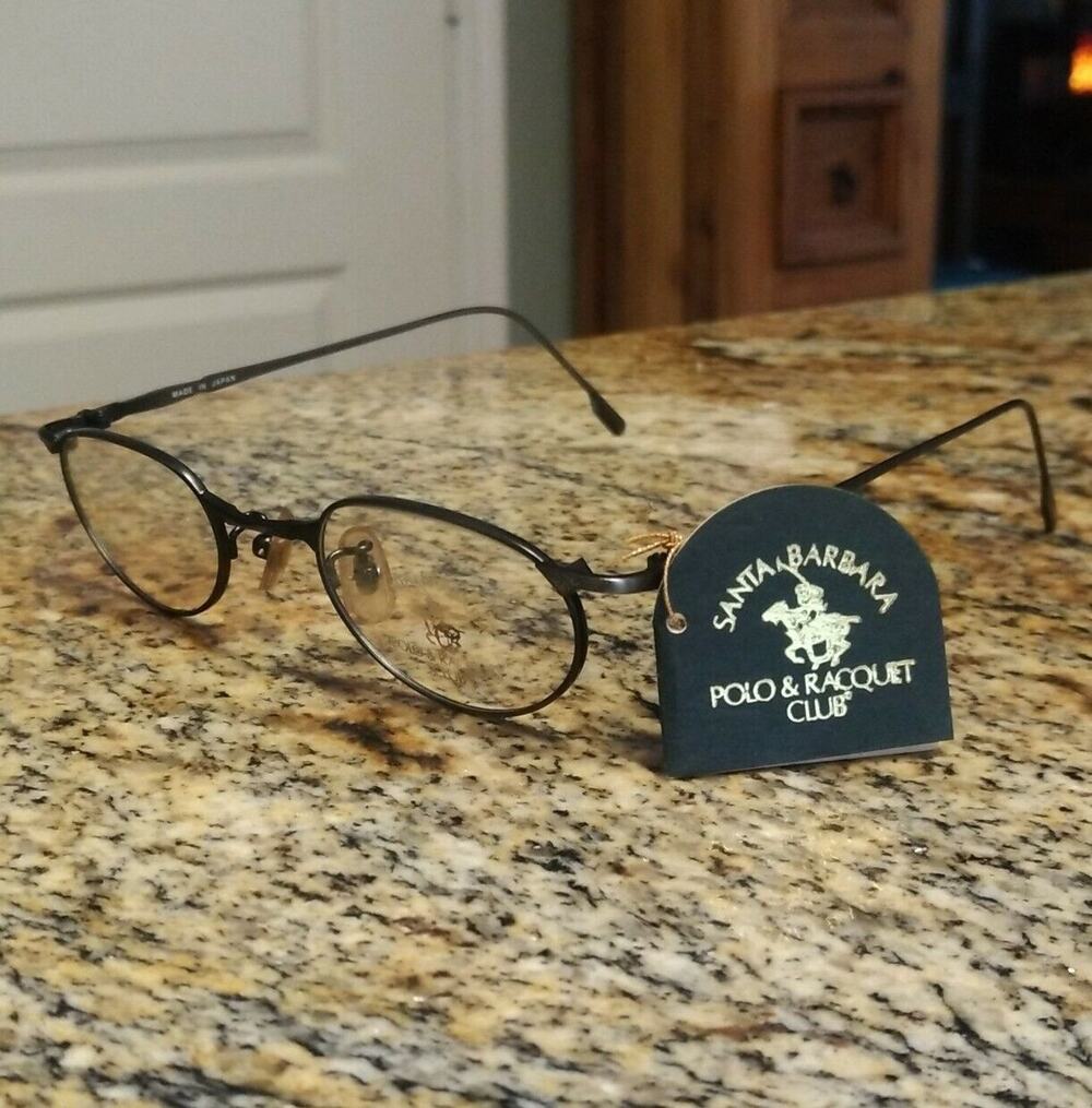 SANTA BARBARA POLO COL C26 Silver Oval Metal Frame Eyeglasses Japan